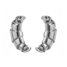Aretes Chunky Croissant Plateado  1B2