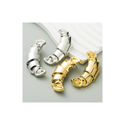 Aretes Chunky Croissant Plateado  1B2