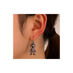 Aretes Astronauta Metalicos Tornasol  LU