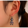 Aretes Astronauta Metalicos Tornasol  LU