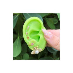 Aretes Bicho Chapa de Oro AZ30