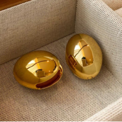 Aretes Chunky Oval Dorados 2Y5