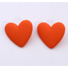 Aretes Corazon  Naranja Fosfo  1N3