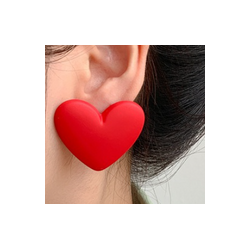 Aretes Corazon  Rojo 1AA2