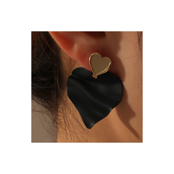 Aretes Corazon Arrugado Rojo 1A4