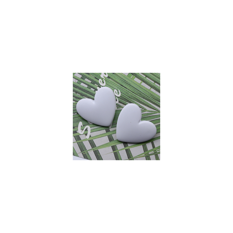 Aretes Corazon Blanco 1AA2