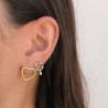 Aretes Corazon Chapa de Oro  R713