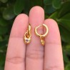 Aretes Corazon Chapa de Oro AZ187