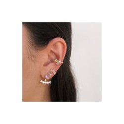 Aretes Corazon Chapa de oro Az227