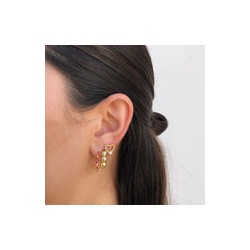 Aretes Corazon Chapa de Oro Az26