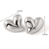 Aretes Corazon Gota Plateado 4E2
