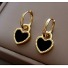 Aretes Corazon Doble Vista Acero Inox 1Q1
