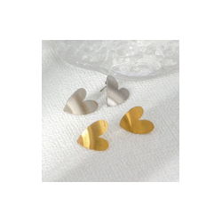 Aretes Corazon Dorado  Acero Inoxidable  1B4
