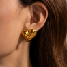 Aretes Corazon Gota Dorado 4E15