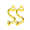 Aretes Corazon Chapa de Oro C658