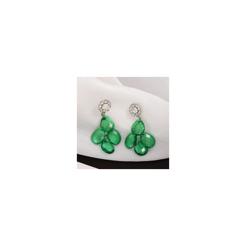 Aretes Cristales Verdes 1Z1