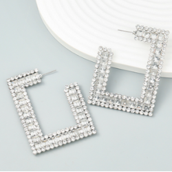 Aretes Cuadro Elegante Brillante 1E2