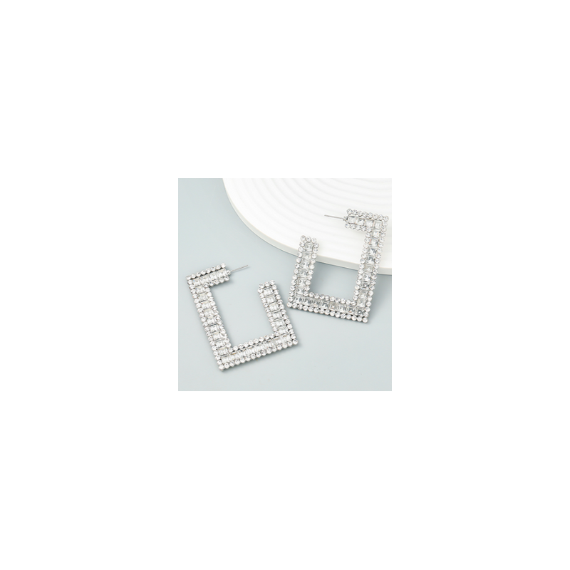 Aretes Cuadro Elegante Brillante 1E2