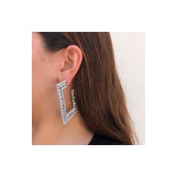 Aretes Cuadro Elegante Brillante 1E2