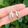 Aretes Dorados Chapa de Oro   1o3
