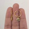 Aretes Elefante Color Chapa de Oro Az91