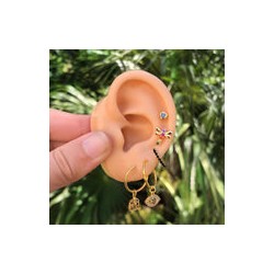 Aretes Elefante Color Chapa de Oro Az91