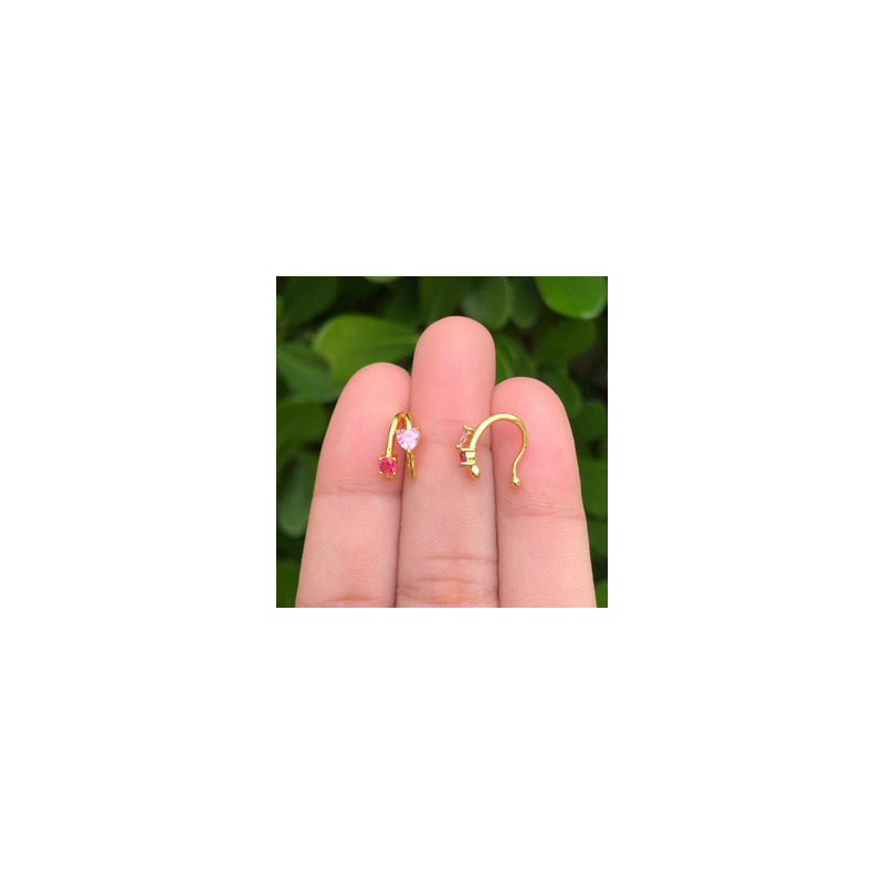 Aretes Earcuff Chapa de Oro Az419