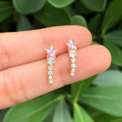 Aretes Estrella Chapa de Oro AZ130