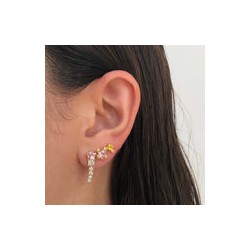 Aretes Estrella Chapa de Oro AZ130