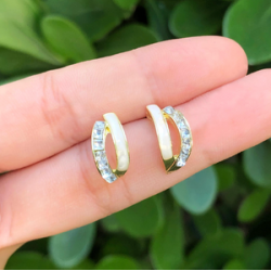 Aretes Dorados Chapa de Oro   1o3