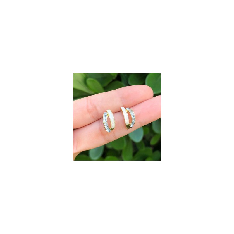 Aretes Dorados Chapa de Oro   1o3