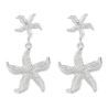Aretes Estrella de Mar Plateado 2F7