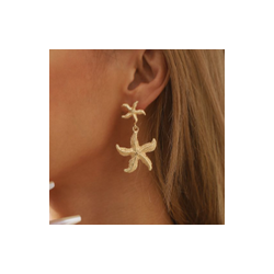 Aretes Estrella de Mar Plateado 2F7