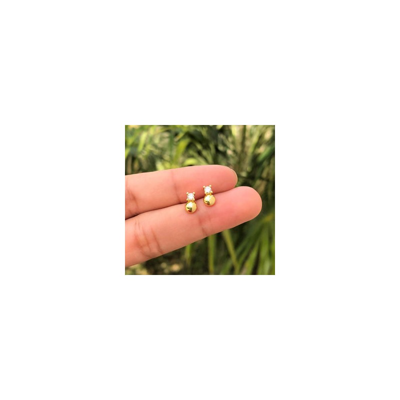 Aretes Dorados Chapa de Oro AZ43