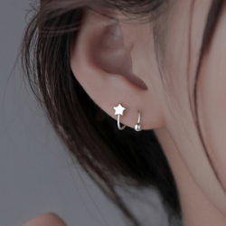 Aretes Estrella Dorada Chapa de Oro  C649