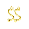 Aretes Estrella Dorada Chapa de Oro  C649