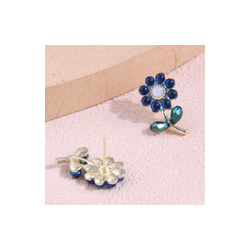 Aretes Flor Azul  1F3