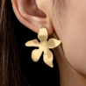 Aretes Flor Dorada Metal  C609