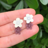 Aretes Flores Champan  1k2