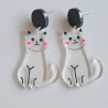 Aretes Gato Acrilico Transpa  2J6