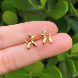 Aretes Globo Chapa de Oro 18K Az103