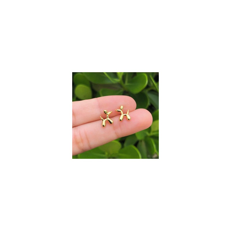 Aretes Globo Chapa de Oro 18K Az103