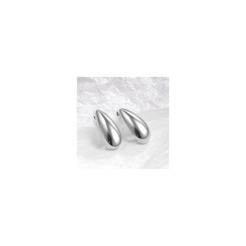 Aretes Gota Plateados  C602