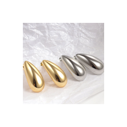 Aretes Gota Plateados  C602