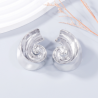 Aretes Gran Caracol Plateado  2X7