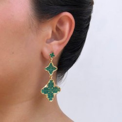 Aretes Gran Verde Brillante  1o6