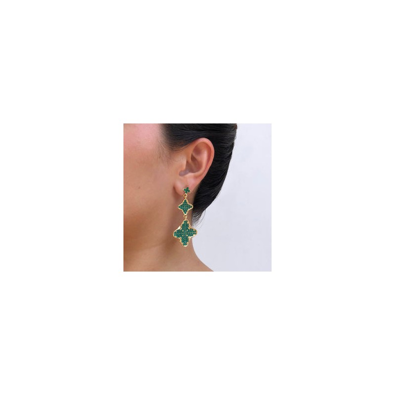 Aretes Gran Verde Brillante  1o6