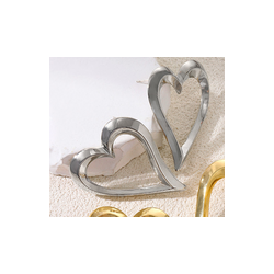 Aretes Gran Corazon Plateado  R24