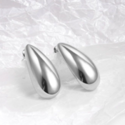 Aretes Gota Plateados  C602