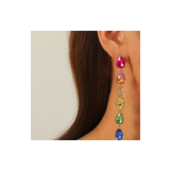 Aretes Lagrimas Cristal  4E4